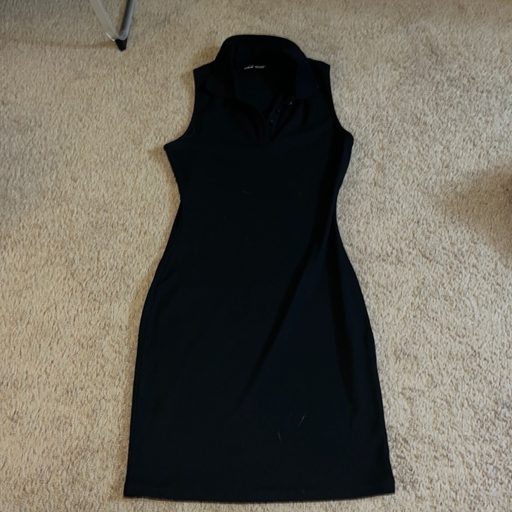 Black midi dress